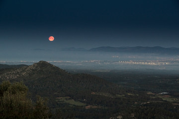 View from Randa, Mallorca over the bay of Palma de Mallorca