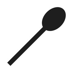 Plastic spoon icon. Simple illustration of plastic spoon vector icon for web design isolated on white background