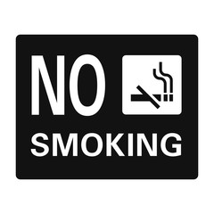 No smoking icon. Simple illustration of no smoking vector icon for web design isolated on white background