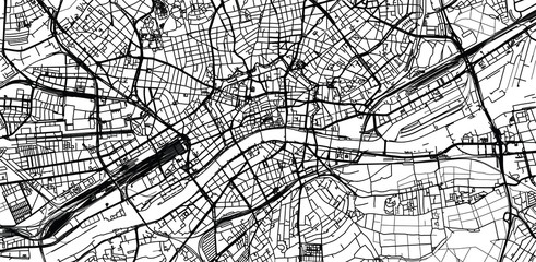 Fototapeta na wymiar Urban vector city map of Frankfurt, Germany