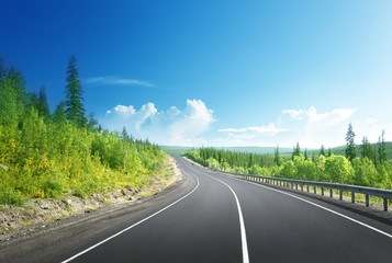 road in north mountain forest