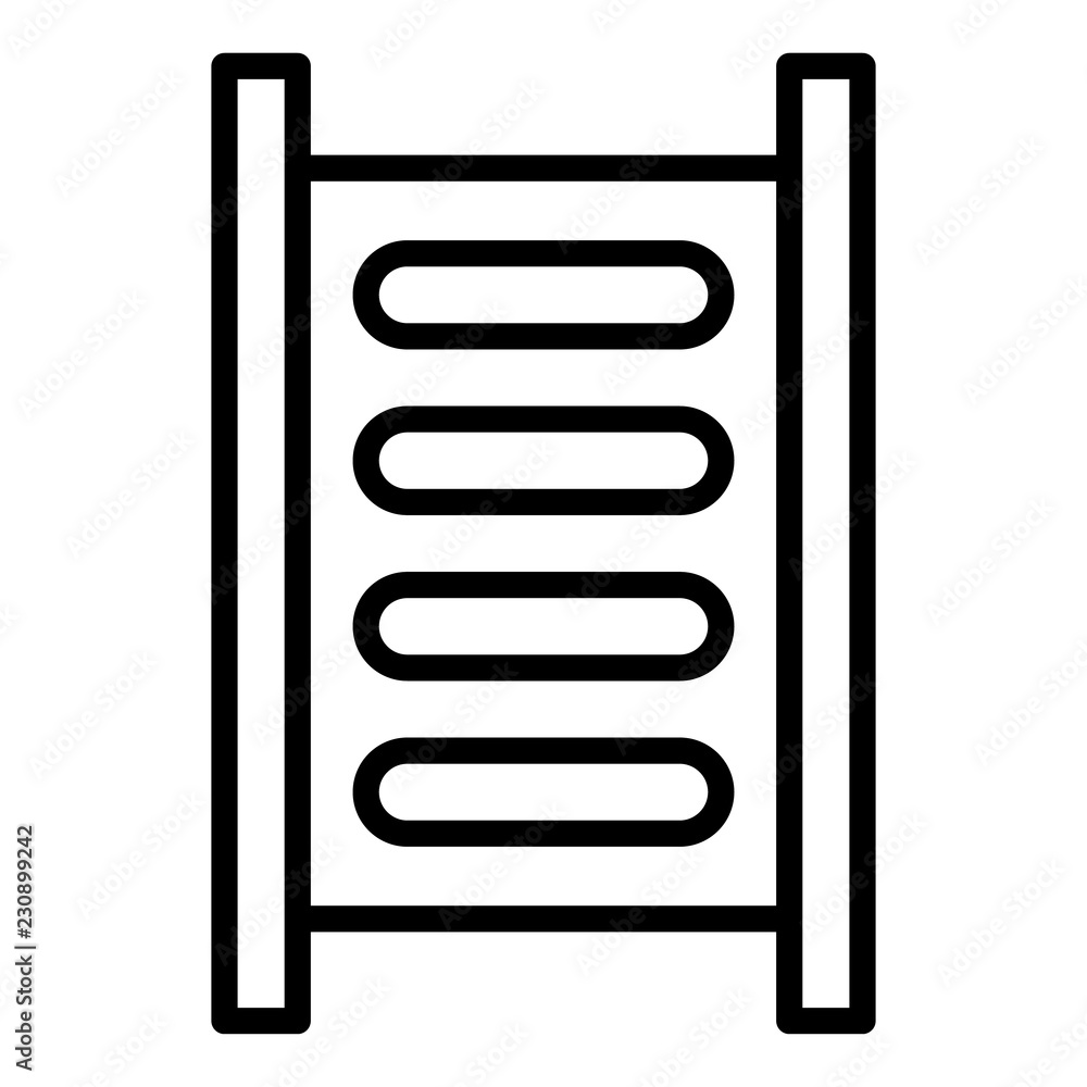 Poster scaffolding icon. outline illustration of scaffolding vector icon for web design isolated on white b