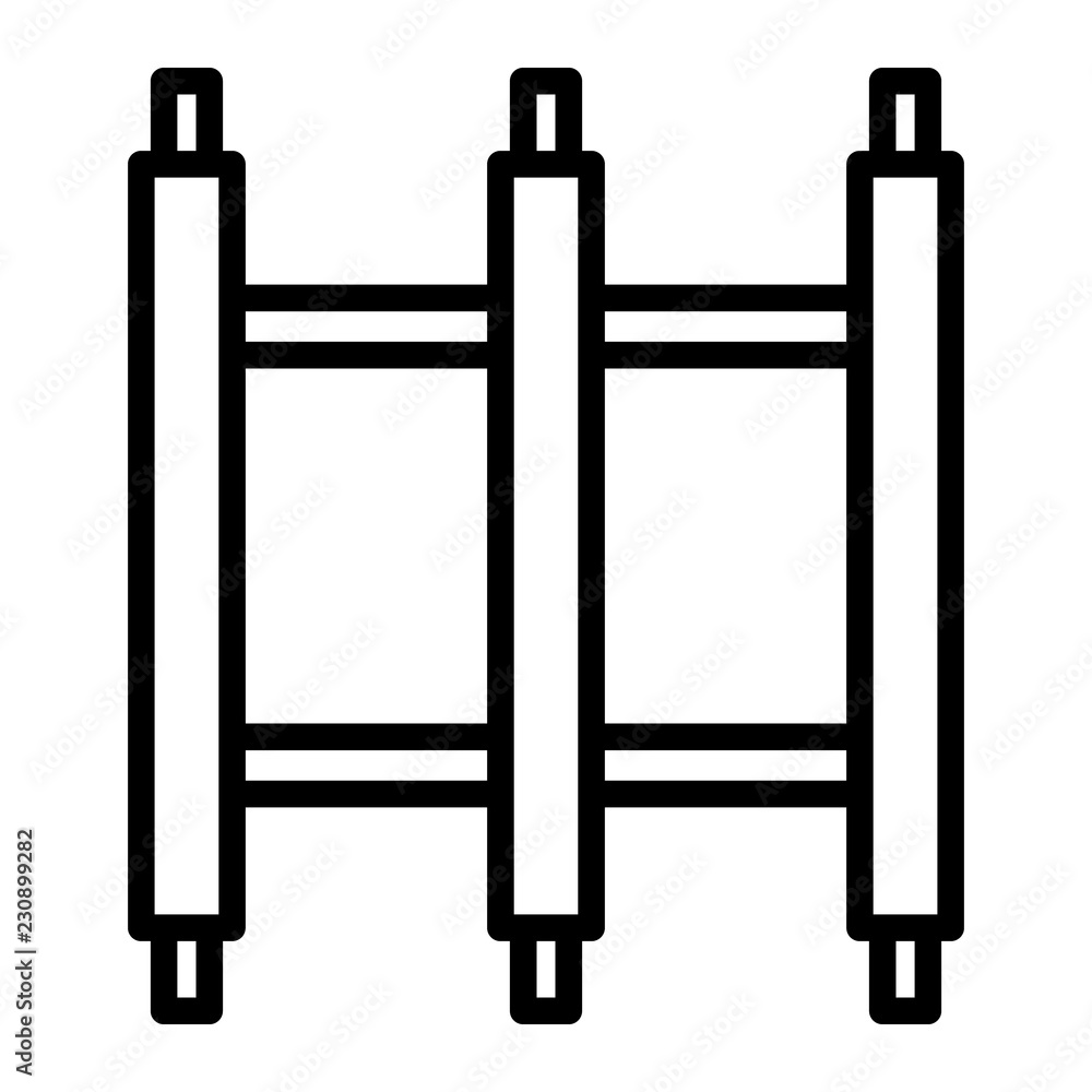Poster scaffold construction icon. outline illustration of scaffold construction vector icon for web design