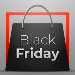 Black friday concept background. Cartoon illustration of black friday vector concept background for web design