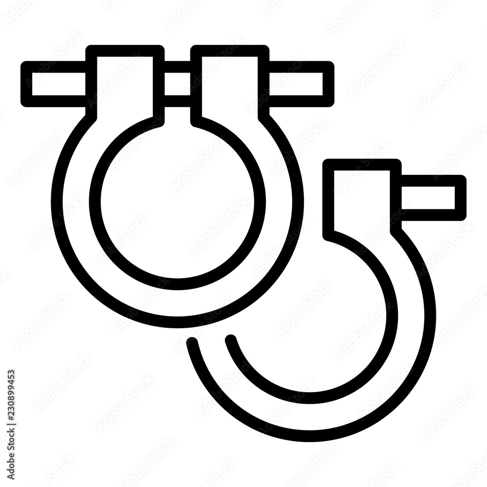 Poster scaffold connection icon. outline illustration of scaffold connection vector icon for web design iso