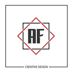 Initial Letter AF Logo Template Design Vector Illustration