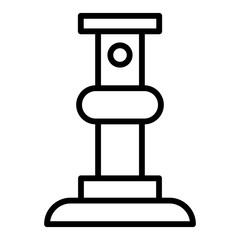 Scaffold support bar icon. Outline illustration of scaffold support bar vector icon for web design isolated on white background