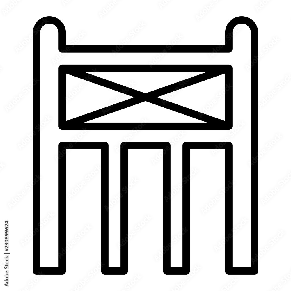 Poster scaffold structure icon. outline illustration of scaffold structure vector icon for web design isola