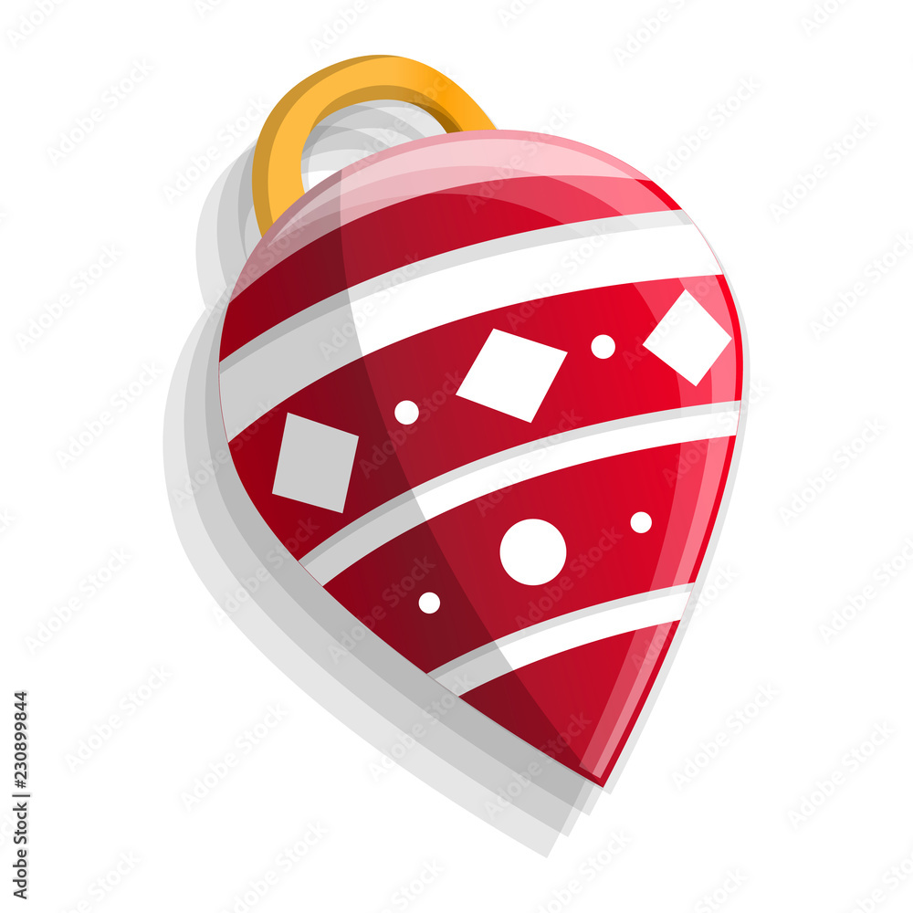 Poster xmas tree cone toy icon. cartoon of xmas tree cone toy vector icon for web design isolated on white 