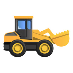 Wheel excavator icon. Cartoon of wheel excavator vector icon for web design isolated on white background