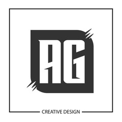 Initial Letter AG Logo Template Design Vector Illustration