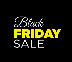 Black Friday logo typographic logotype design sale banner 