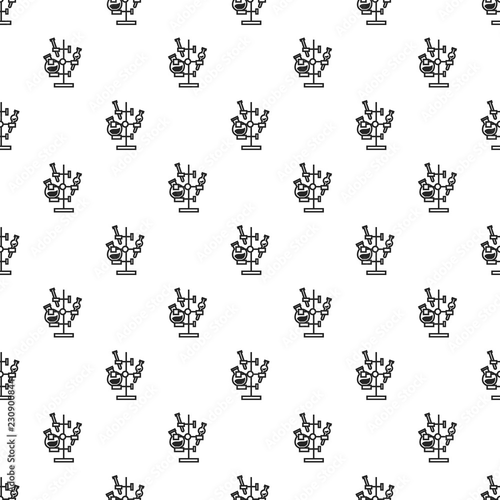 Poster chemical flask stand pattern seamless repeat background for any web design
