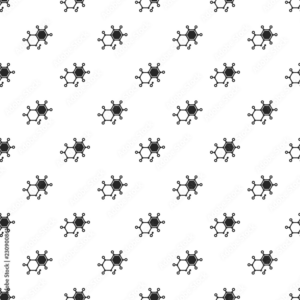 Poster chemical element molecule pattern seamless repeat background for any web design