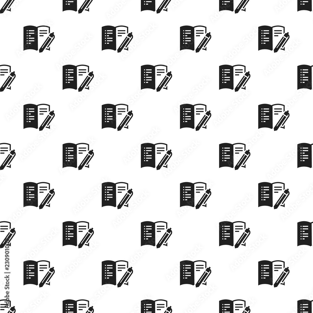 Poster open office book pattern seamless repeat background for any web design