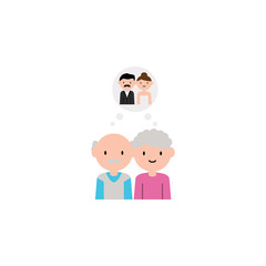 family, grandparents cartoon icon. Element of family cartoon icon for mobile concept and web apps. Detailed family, grandparents icon can be used for web and mobile