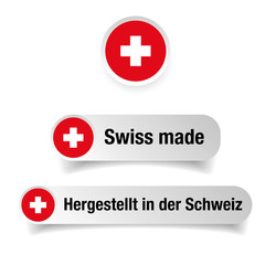 Swiss made label sign