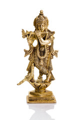 Krishna statue on white
