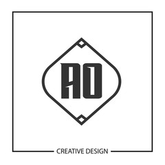 Initial Letter AO Logo Template Design Vector Illustration