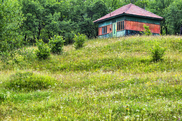 Obraz premium Rural wooden house in Buzau, Romani