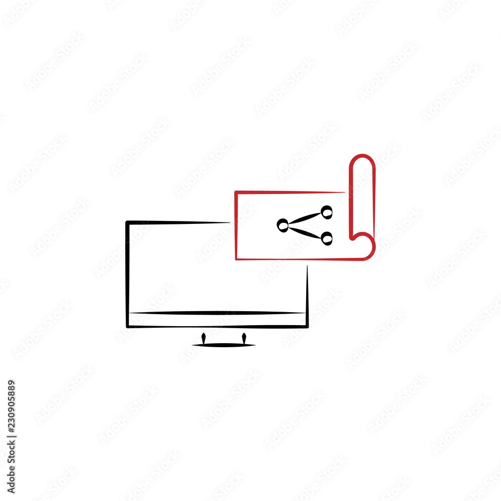 Poster content sharing icon. element of multi color cloud technology icon for mobile concept and web apps. 