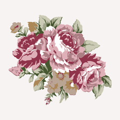 Vintage roses design element