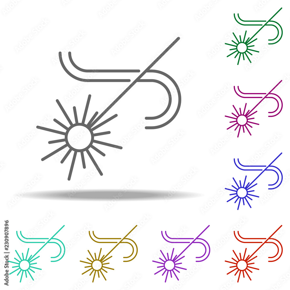 Poster beam icon. elements of laser in multi color style icons. simple icon for websites, web design, mobil