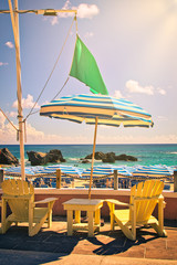 Sun drenched Bermuda island