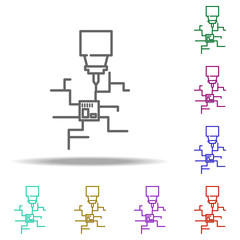 Microchip icon. Elements of Laser in multi color style icons. Simple icon for websites, web design, mobile app, info graphics