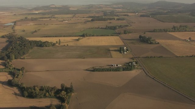 Aerials Oregon USA Farming crops agricultural Landscape