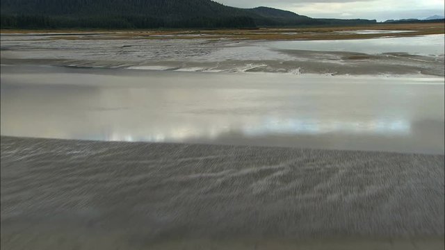 Aerial Alaska USA Mountains melt water National Park tundra