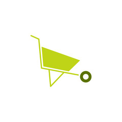 move, load, garden icon. Element of agriculture gardening icon for mobile concept and web apps. Green move, load, garden icon can be used for web and mobile