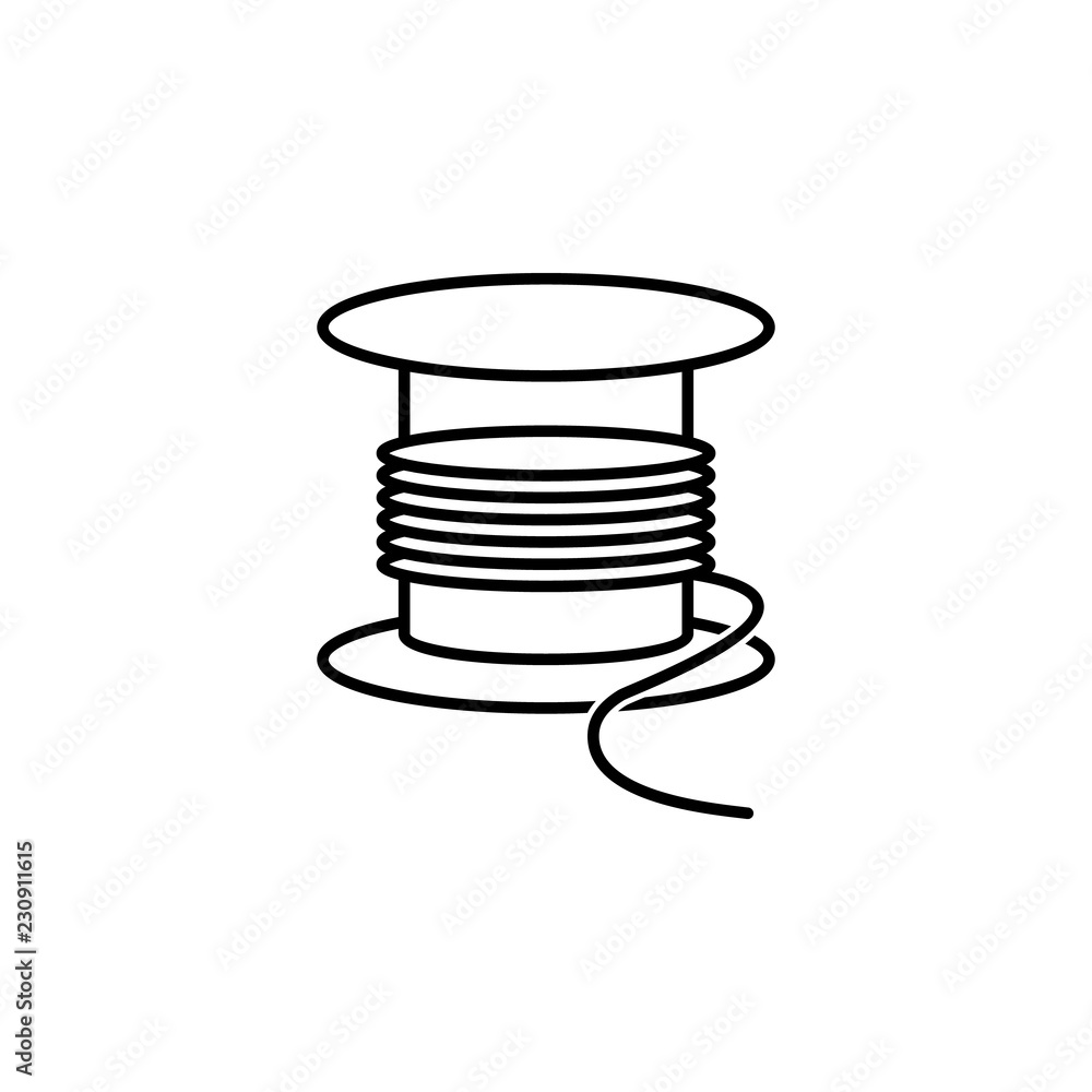 Aufkleber cable icon. element of television icon for mobile concept and web apps. thin line cable icon can be 
