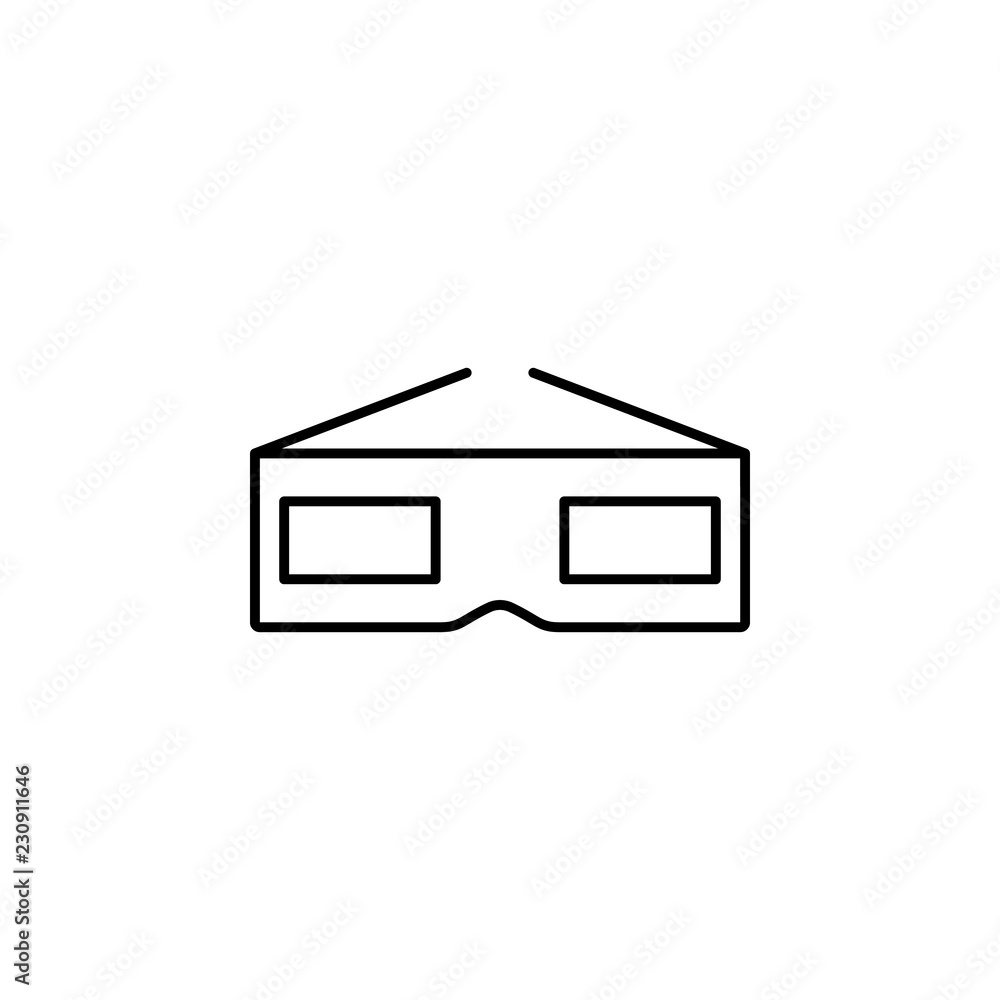 Poster glasses icon. element of television icon for mobile concept and web apps. thin line glasses icon can