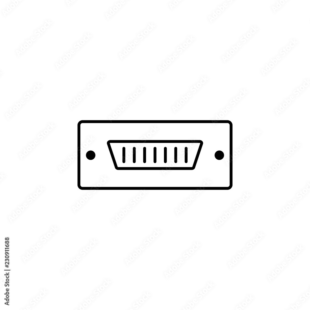 Poster input icon. element of television icon for mobile concept and web apps. thin line input icon can be 