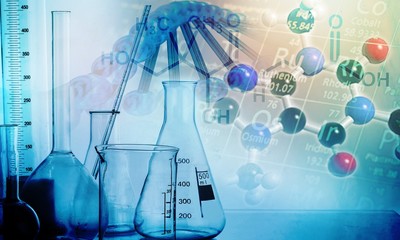 Science laboratory test tubes , laboratory equipment