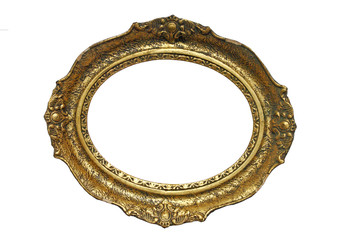 Gold plated wooden picture frame