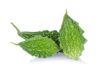Bitter gourd on white background