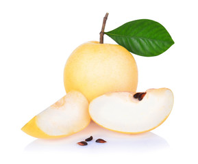 asian-pear fruit on white background