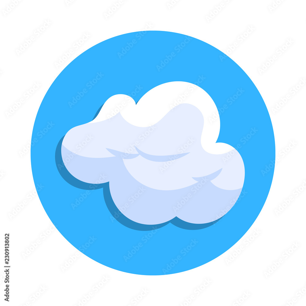 Aufkleber 3d clouds flat illustration icon. elements of clouds in badge style icons. simple icon for websites,