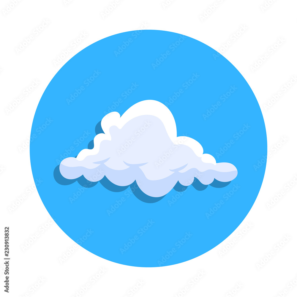Aufkleber 3d clouds flat illustration icon. elements of clouds in badge style icons. simple icon for websites,