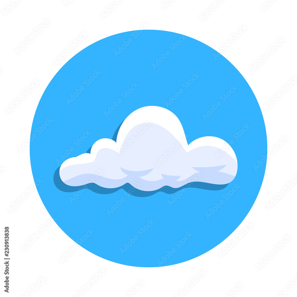 Poster 3d clouds flat illustration icon. elements of clouds in badge style icons. simple icon for websites,