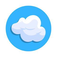 3d clouds flat illustration icon. Elements of Clouds in badge style icons. Simple icon for websites, web design, mobile app, info graphics