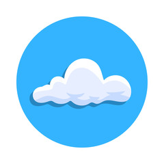3d clouds flat illustration icon. Elements of Clouds in badge style icons. Simple icon for websites, web design, mobile app, info graphics