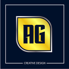 Initial Letter AG Logo Template Design Vector Illustration