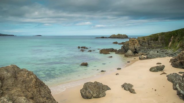 playa beach pedrosa galica spain coast water