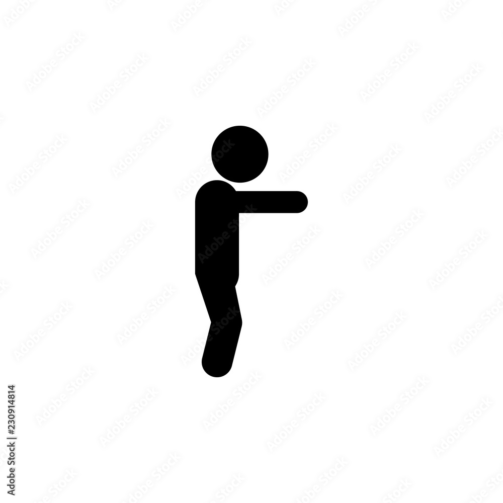 Poster pose, child icon. element of child icon for mobile concept and web apps. glyph pose, child icon can 