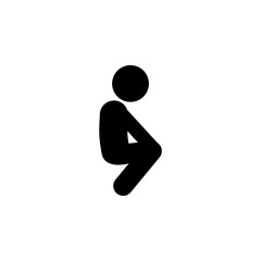pose, child, sit icon. Element of child icon for mobile concept and web apps. Glyph pose, child, sit icon can be used for web and mobile