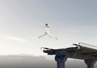 Overcoming bad times. Mixed media