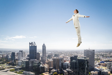 His active position in life . Mixed media